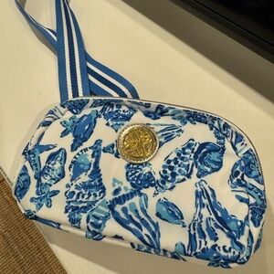 Lilly Pulitzer Blue Shell-Print Belt Bag NEW